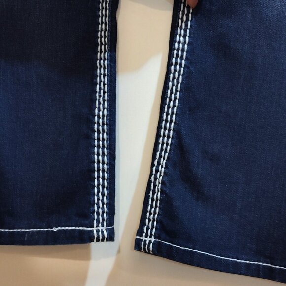 Rock Revival Size 28 "KAI" Easy boot Thick White Stitching Medium Dark Wash - Picture 8 of 11